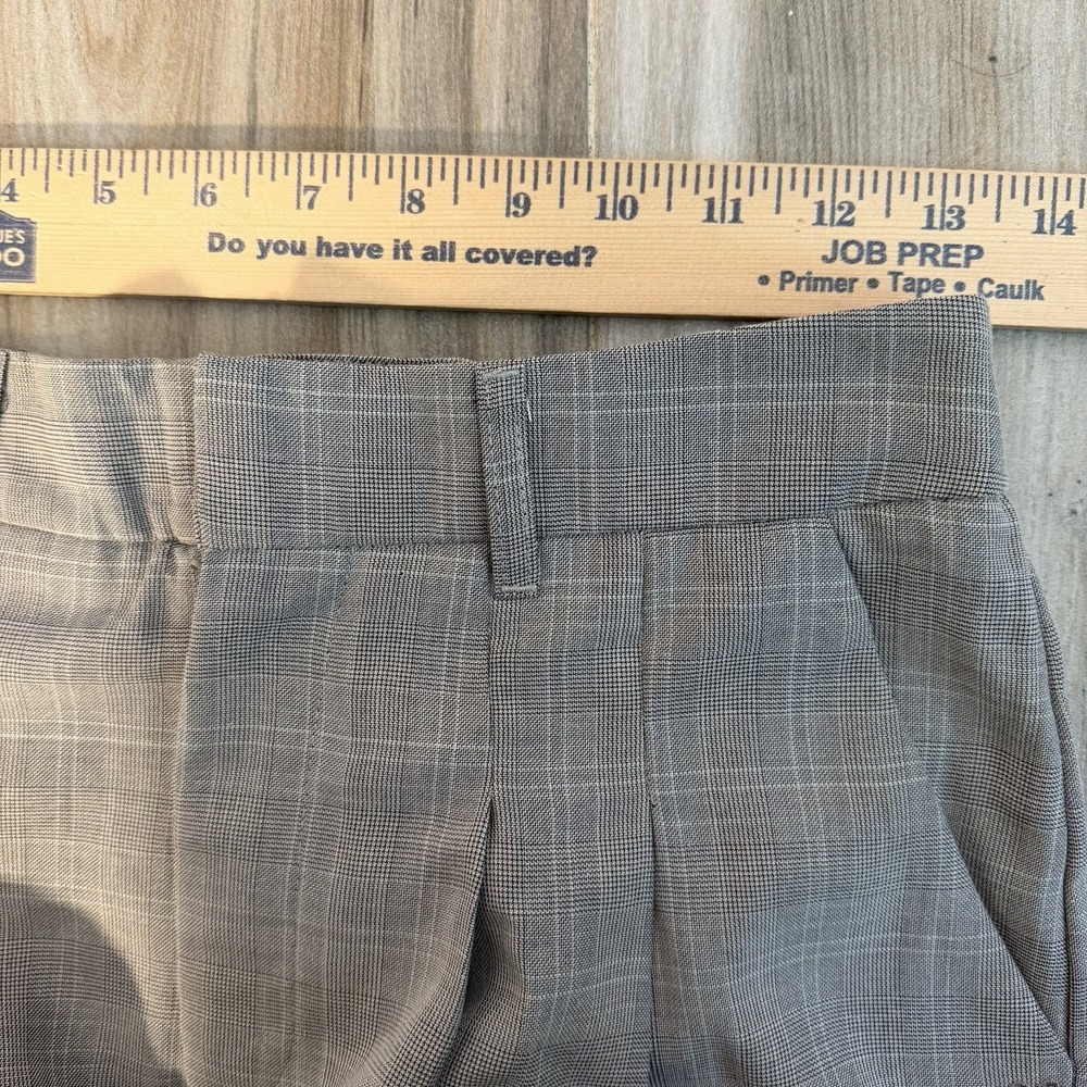 NWT Avery Menswear Trousers Maeve Plaid Grey XS Classic Preppy Career Wide Leg - Picture 11 of 13